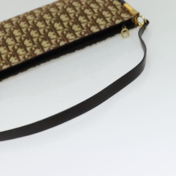 DIOR Trotter Canvas Shoulder Bag Brown Gold - Picture 7 of 11